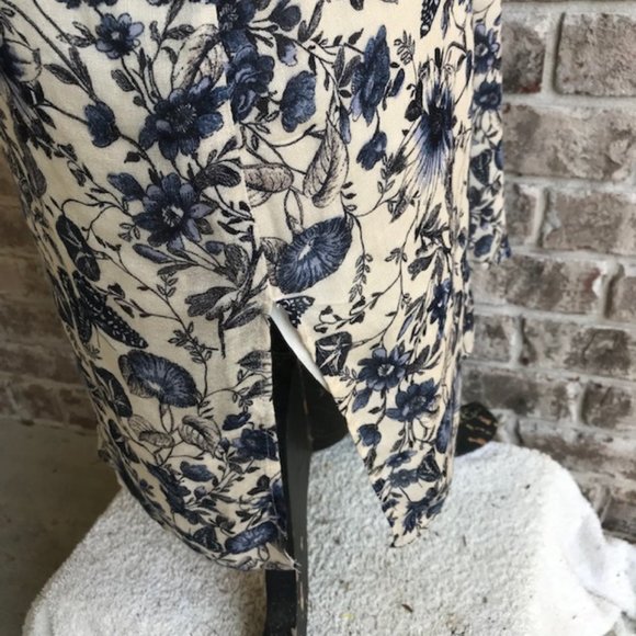 Zara Z1975 Denim Butterfly Floral Dress Small - Picture 4 of 8